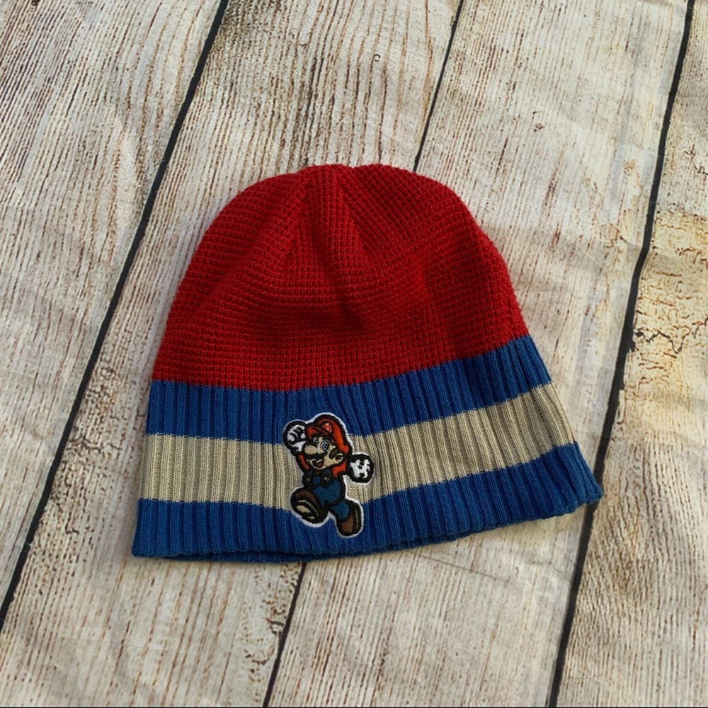 Nintendo Red Blue Youth Size Beanie Winter Hat